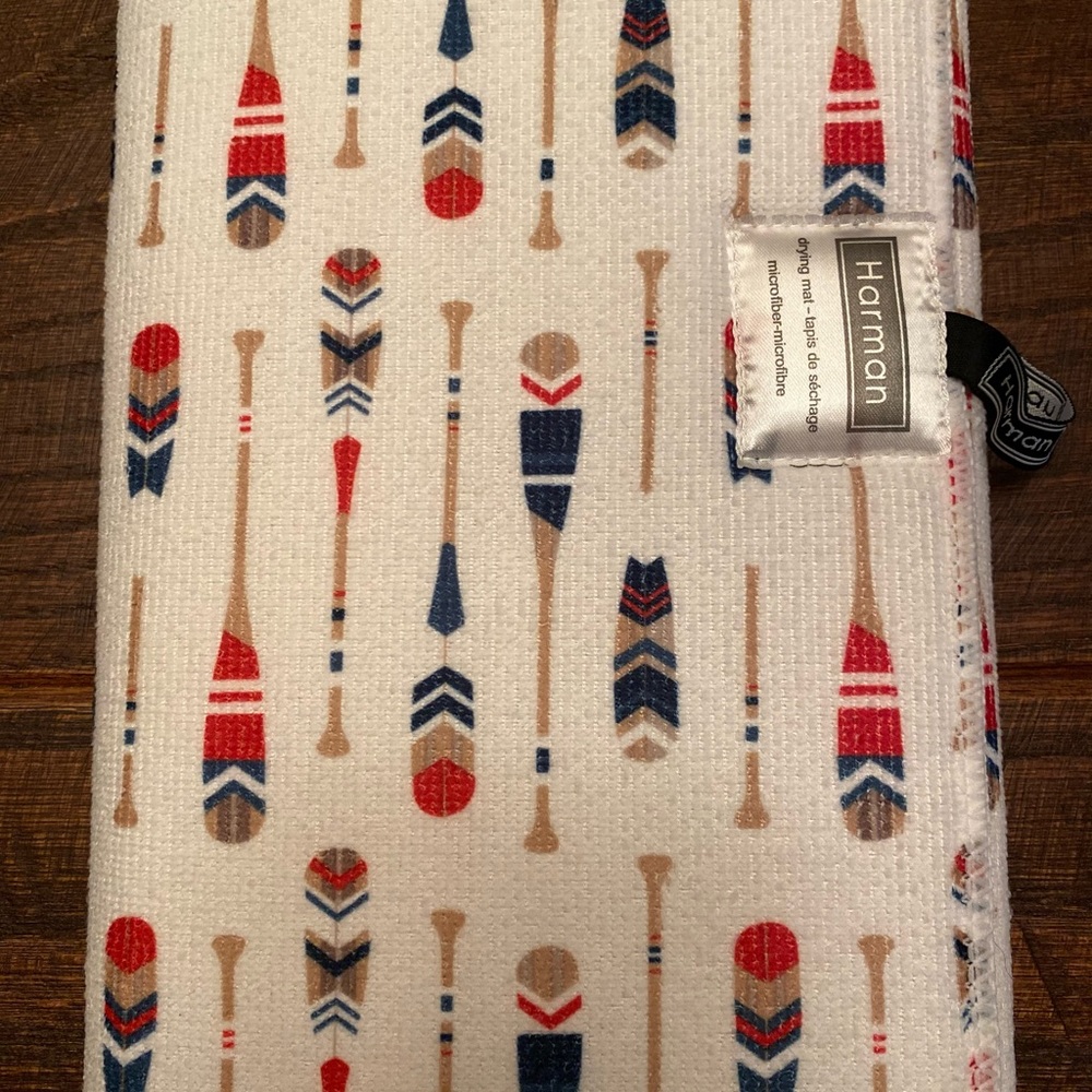 Oars & Paddle Dish Drying Mat & Rowing Kitchen Tea Towels Set, Nautical Ropes - Picture 8 of 15